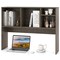 Grey Engineered Wood Desktop Bookshelf with 4 Cubbies and Anti-Tip Kits